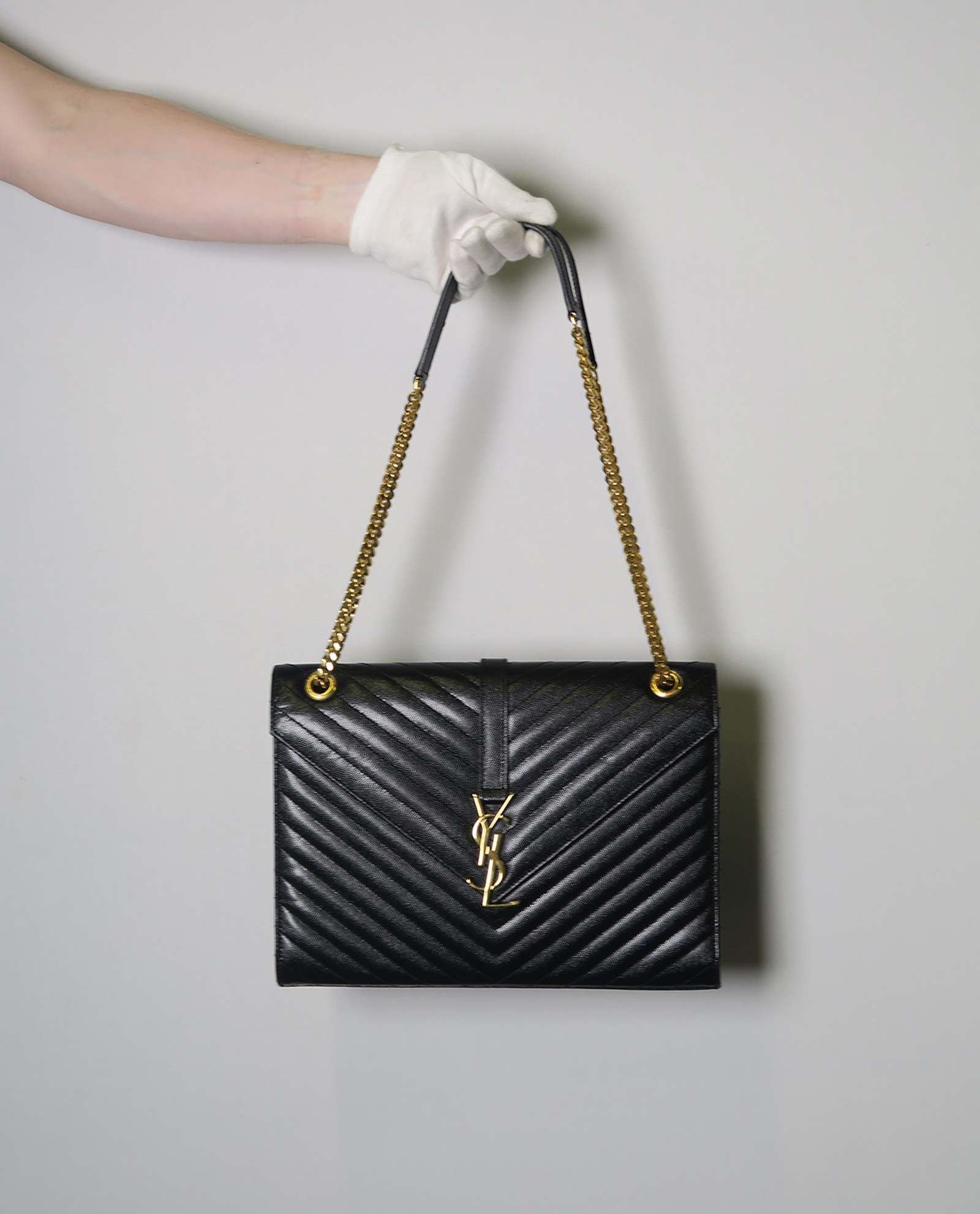 Ysl double store chain bag